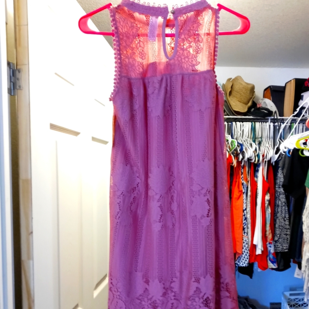 Beautiful purple lace dress, side small